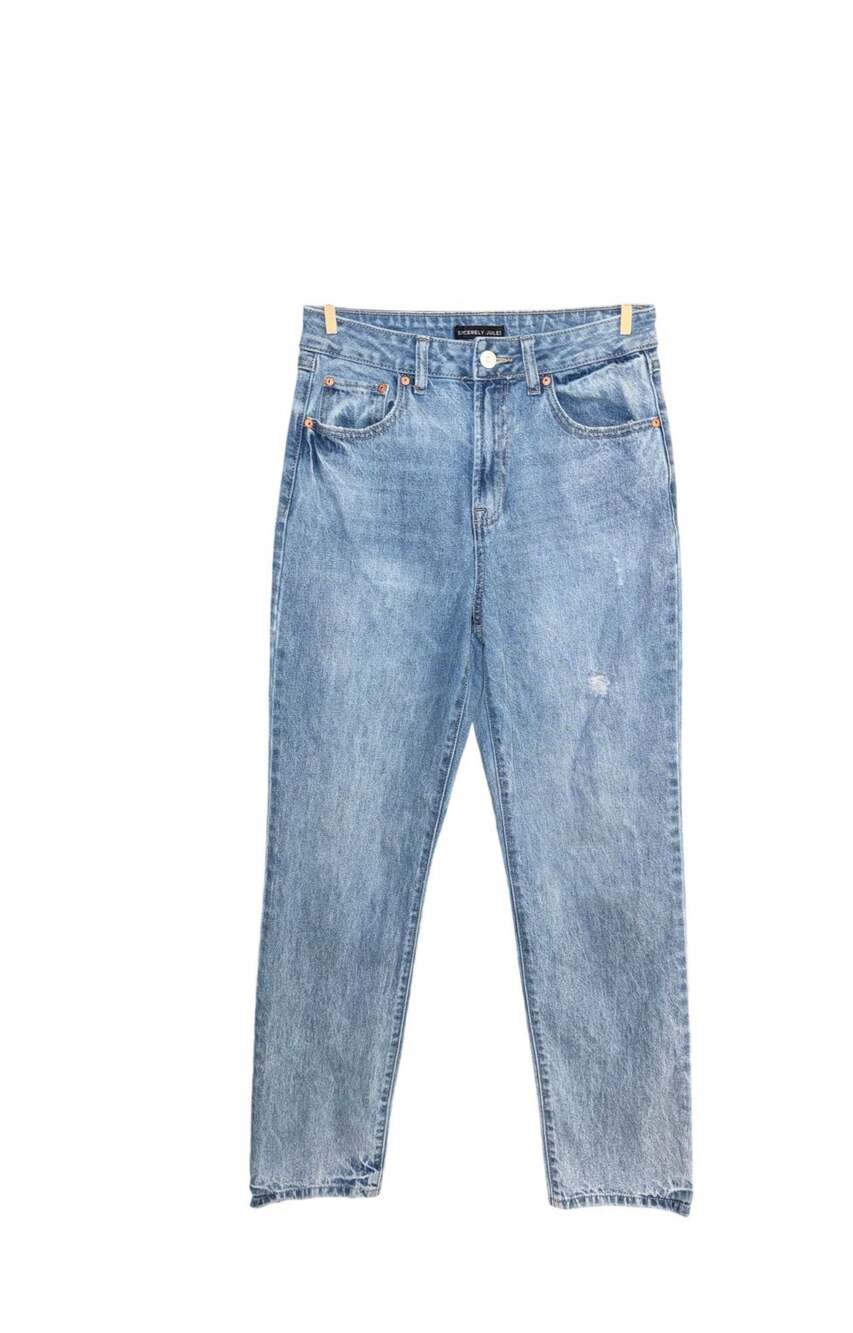 Sincerely Jules Women's High Rise Distressed Tapered Jeans, Size 5/27